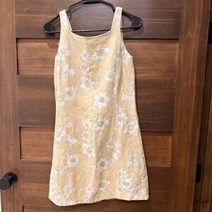 J Crew Yellow Flowered Sheath Dress - 4P